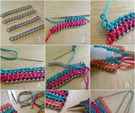 DIY Chain and Crochet Statement Necklace