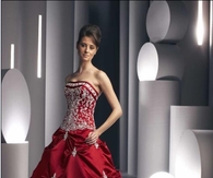 Gorgeous Red Strapless Gown