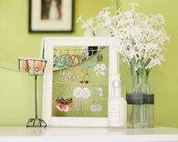 Earring stand made from a picture frame