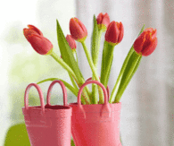 Cute Rubber Boots as Flower Vase