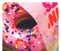 Sprinkled pink donut