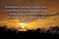 burning bridges