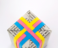 DIY Woven Paper Gift Topper