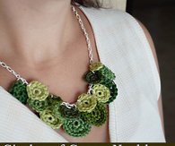 Circles of Green Necklace