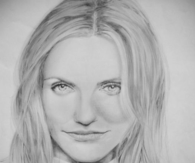 Cameron Diaz penciled in drawing