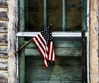 Rustic American flag