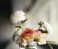 Mason jar flowers