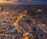 Beautiful aerial city view
