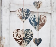 Paper heart decorations