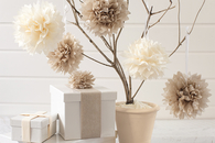 Tissue paper pom poms