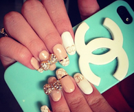 Nude chanel nails