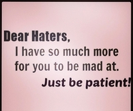 Dear haters