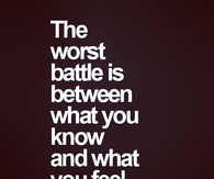 What you know and what you feel