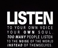 Listen to your own voice