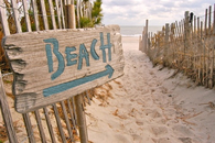 Beach sign