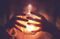 Candle in jar