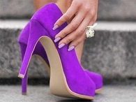 Purple Suede Pumps