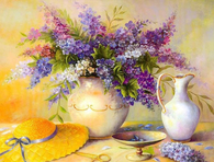 Painting of Fresh Cut Lilacs