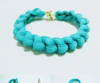 DIY Blue Hemp Bracelet