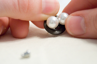 Buttons as earring holders