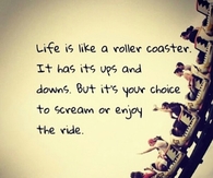 Life is like a roller coaster