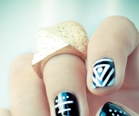 Black tribal nails
