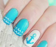Blue anchor nails