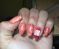 Cupcake and sprinkle nails
