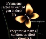 If someone wants to be a part of your life