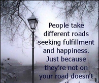people take different roads