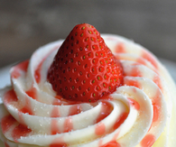 Strawberry topped cupcake