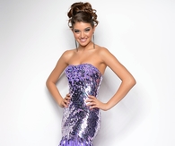 Purple Sequin Mermaid Gown
