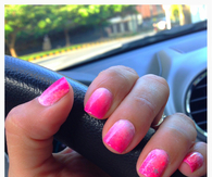 Ombre pink nails