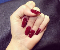 Burgandy nails