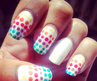 Polka dot nails