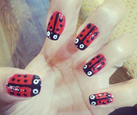 Ladybug nails