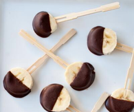 Chocolate dipped banana pops