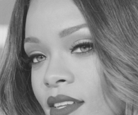 Rihanna in black and white