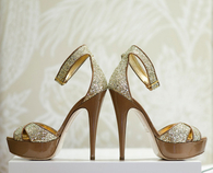 Glittery Stiletto Sandals