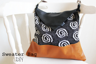 Upcycled sweater bag DIY