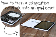 Notebook composition ipad cover