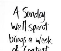 A Sunday Well Spent