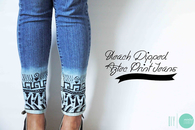 DIY Bleach Dipped Aztec Jeans