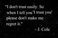 i do not trust easily