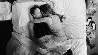 Cuddling couple