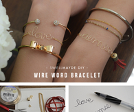 DIY Wire Word Bracelet