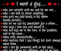 I want a guy