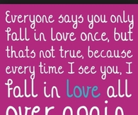 I fall in love all over again
