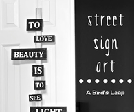 DIY street sign art