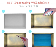 DIY Wall Shelves From Shoebox